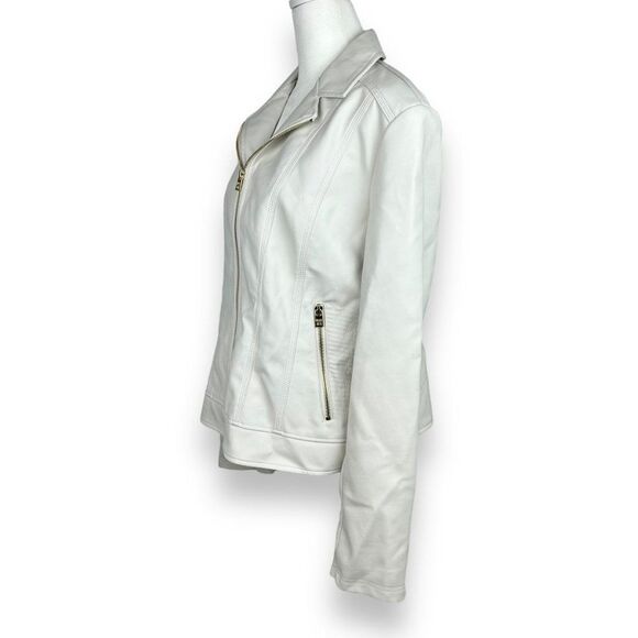 NWT Marc New York White Faux Leather Jacket Size XL - Picture 4 of 13